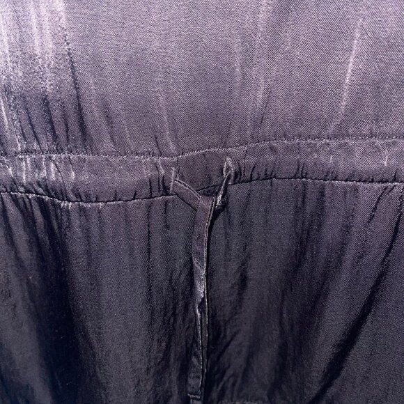 Cut Loose Satin Gray Top with tie - Picture 3 of 5